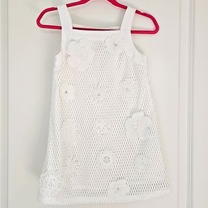 White Dress with Flower Details